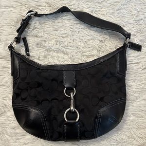 Coach Hampton Signature Hobo Shoulder Bag Y2K Purse